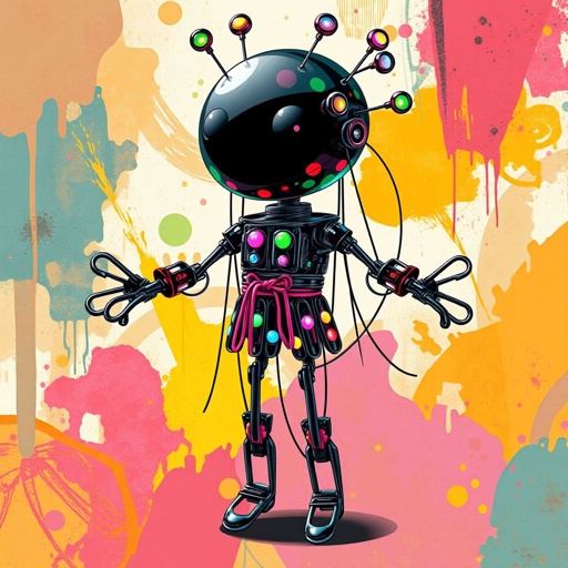 A person made of safety pins