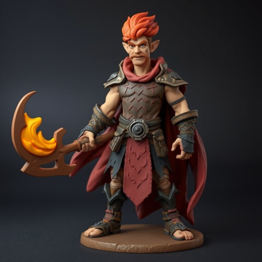 Create a character: battle hero Rhen the Fire-Singer – A lean, muscular man. Show him head to toe including his shoes.
