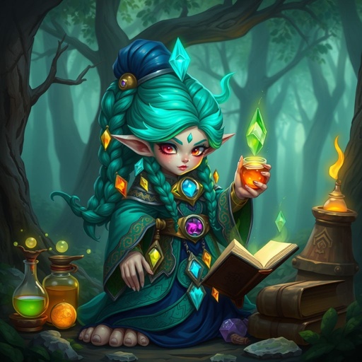 Female alchemist rock  gnome cleric 