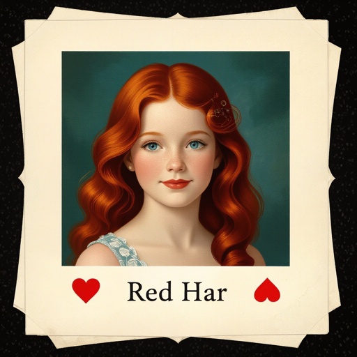 Queen of hearts daughter with red hair 