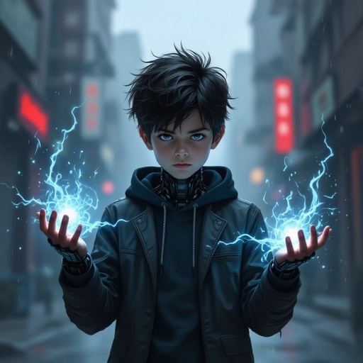 Telekinetic and dark manipulation powers boy teenager 17 years old dark with bad past and mysterious and quite