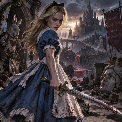 Alice from Alice in wonderland has a grudge 