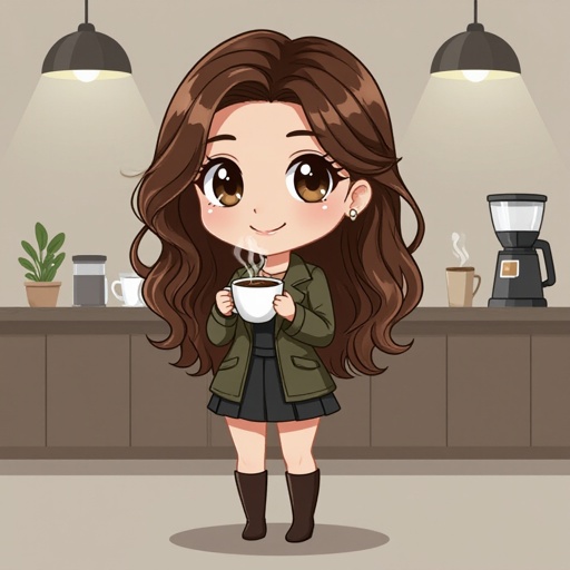 Lady who loves coffee 