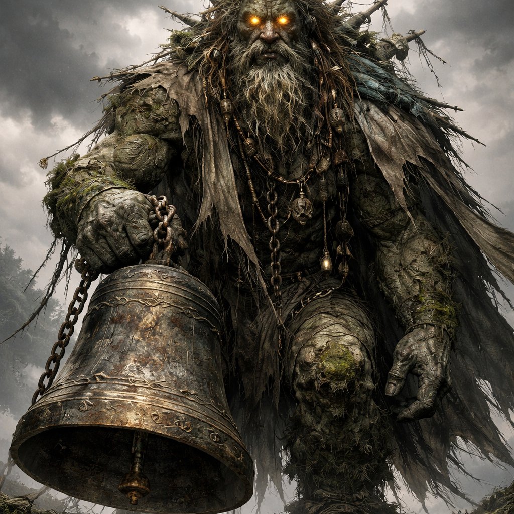 Bong, the Hill-Breaker Bong is a towering giant said to stand taller than the walls of a castle, with shoulders as wide as a drawbridge. His skin is rough like weathered stone, cracked from years of wind and sun, and moss grows in patches along his arms and back as though he were part of the earth itself. Despite his fearsome size, Bong is not a mindless brute. He speaks slowly, his voice deep and echoing like a distant drum. Each word sounds like it has to travel a long way to reach the outside world. Villagers who have heard him say his name claim it rings out like a bell—“Booooong.” That’s how he got it. Origin Bong was born in the high crags beyond the northern kingdoms, where giants are said to shape mountains with their bare hands. Unlike others of his kind, Bong wandered south, drawn by the strange noise of human life—hammering, singing, and bells. Appearance • Wears a cloak stitched from ship sails and animal hides • Carries a massive iron bell tied to his belt with chains • Eyes glow faintly amber in the dark • Beard tangled with twigs, bones, and bits of lost trinkets Personality Bong is curious and gentle at heart, but easily misunderstood. He doesn’t know his own strength—what he thinks is a light tap can flatten a cart. He loves music, especially bells and drums, and often mimics their sounds. Abilities • Earthshaker Steps: Each footstep can tremble the ground • Bell Call: Rings his iron bell to send booming shockwaves across the battlefield • Stonehide: Skin as tough as granite, making him nearly immune to arrows • Mountain’s Memory: Can sense vibrations through the earth, detecting movement from miles away Legend Some say Bong guards a forgotten ruin buried beneath a hill he refuses to leave. Others believe he’s waiting for someone—perhaps the only human who ever spoke kindly to him—to return.