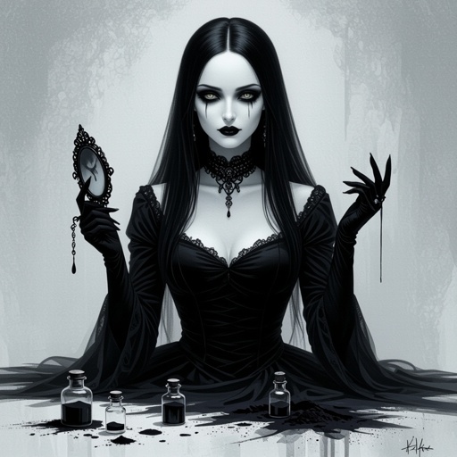 Create a character showing there whole body head to toe, a lady who loves beauty products  