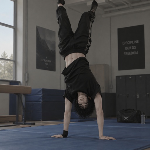 emo boy who does gymnastics 