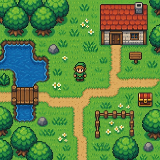Grass, top down style