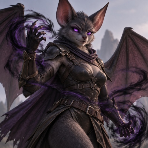 Her name is, Dark Mist, a bat transformed into a warrior by Mother Nature, Queen Butterfly Nebula, to help fight extinction of endangered species. She can manipulate the darkness. 