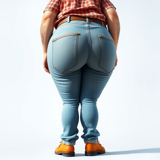 Create a funny looking man with slightly big buttock through pants called pamper butt