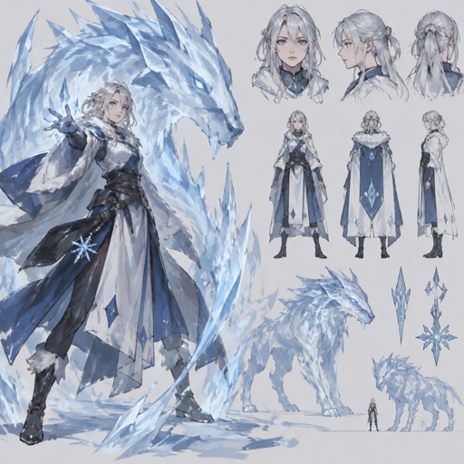 girl with ice creature summoning abilities