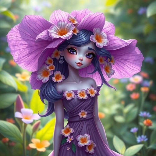 Spongy purple flowers