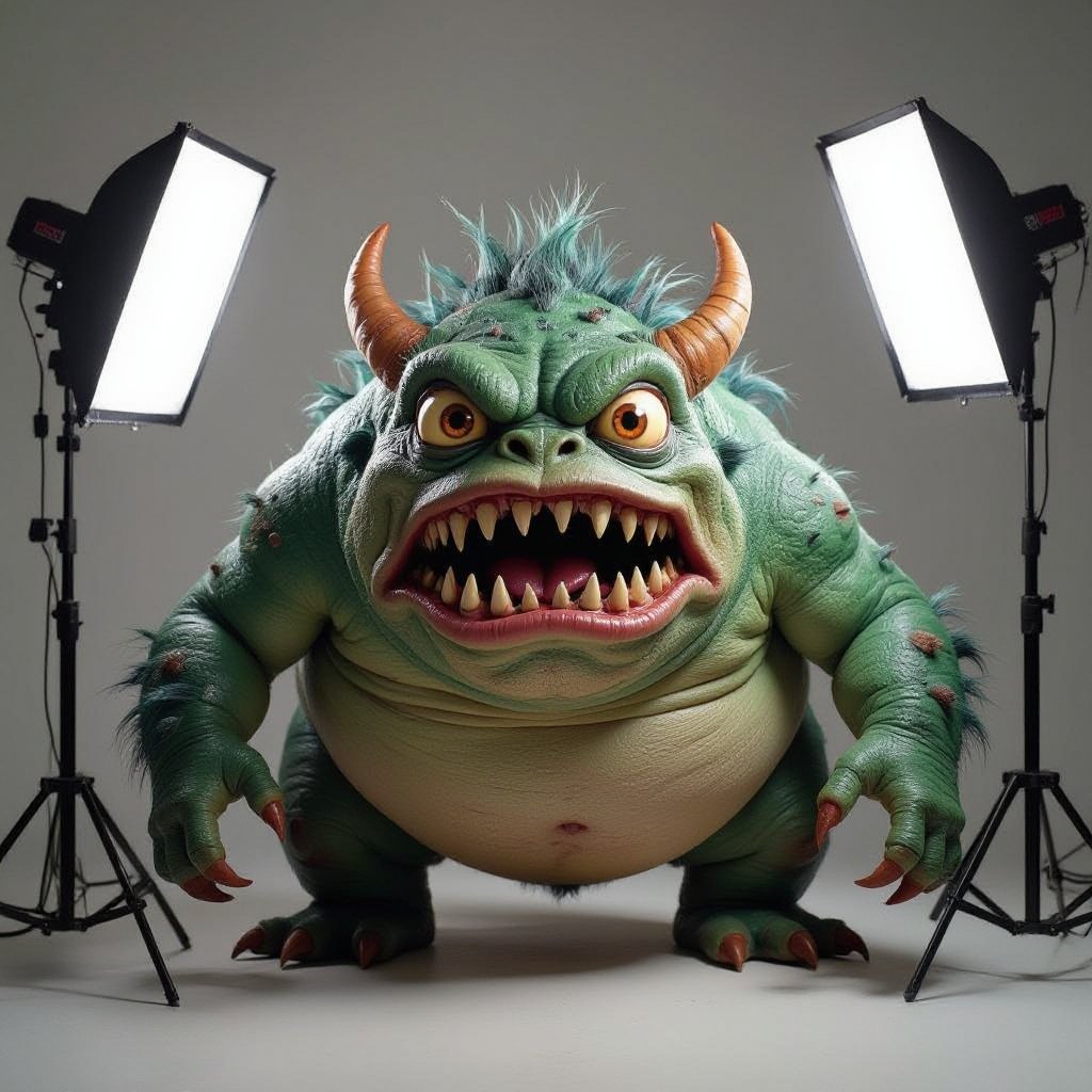 Create a fat weird looking monster