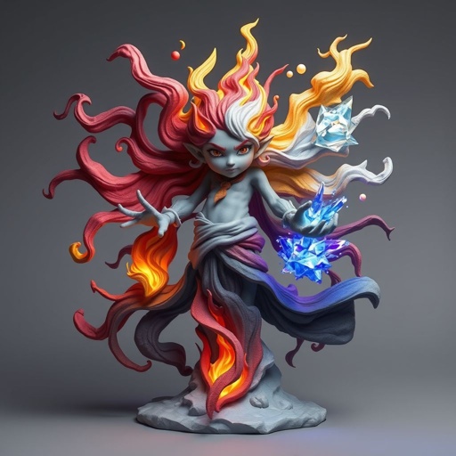 Give me a image showing power of shadow fire frost and mind control 