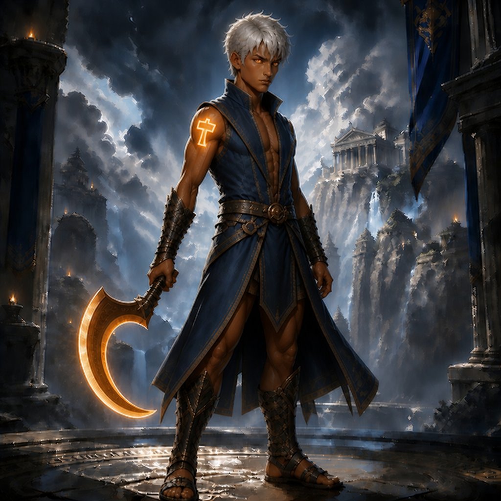a man with a hammer and a hammer in his hand