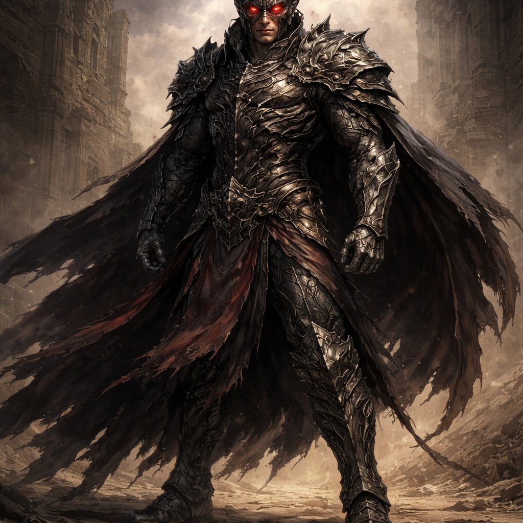 A fallen god, once revered as a lord of destruction