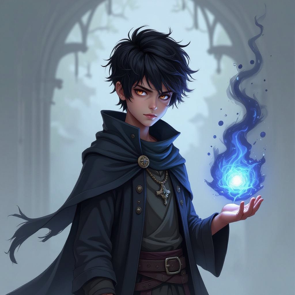 Telekinetic and dark manipulation powers boy teenager 17 years old dark with bad past and mysterious and quite