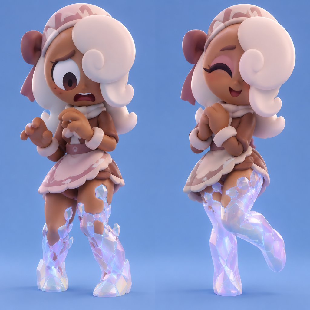 Ginger from Dandys world being scared of her Opalite curse spreading up her legs to her hips until she realises that it feels good