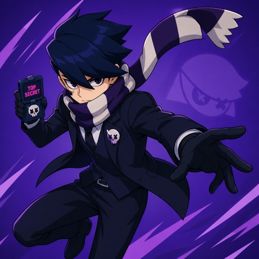 Edgar from brawl stars as a spy, dynamic poses