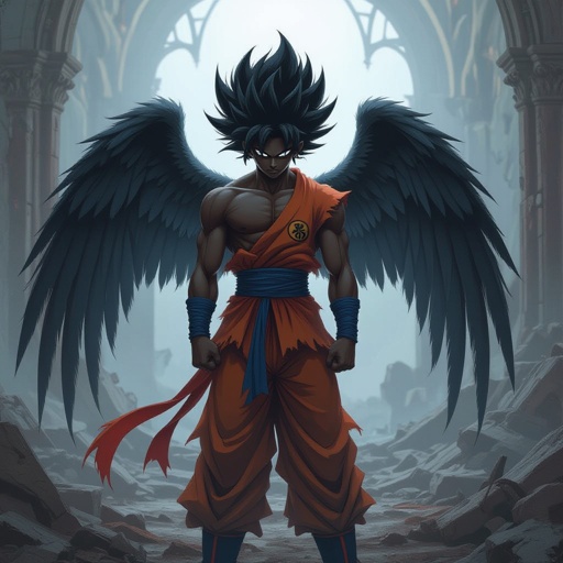 SSJ 8 Angel Goku with African hair