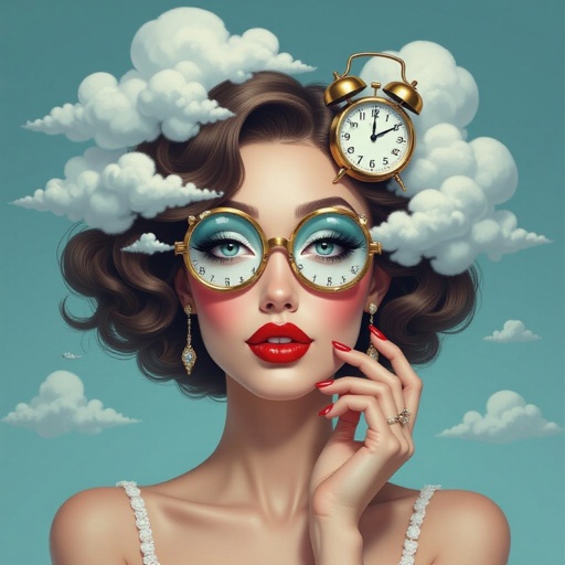 Create a character lady who has attitude but is funny looking but about fashion and loves lipgloss