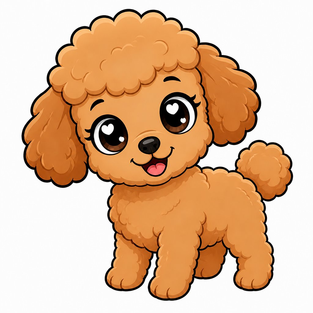 a cute little dog with big eyes