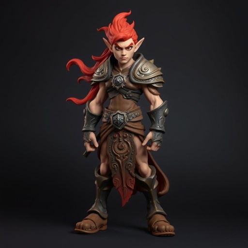 Create a character: battle hero Rhen the Fire-Singer – A lean, muscular man. Show him head to toe including his shoes.