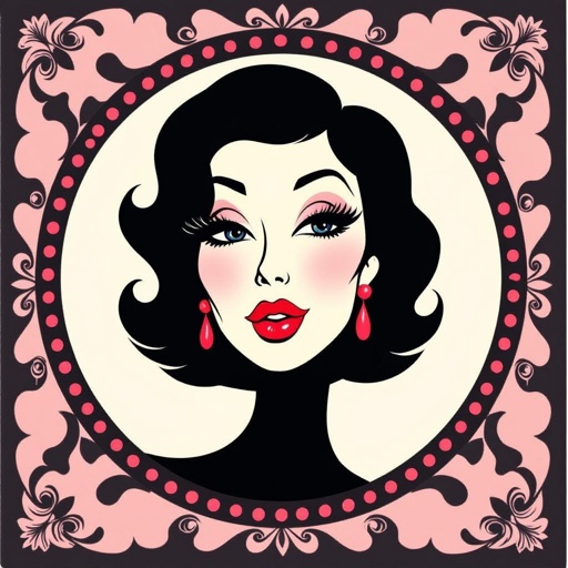 Create a character lady who has attitude but is funny looking and loves lipgloss 
