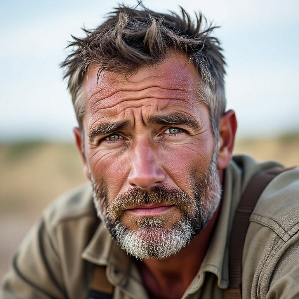 Grizzled Man in late 30s