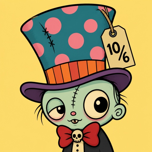 10/6 like on the Mad hatters hat