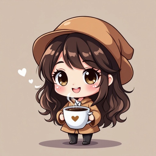 Cute Lady who loves coffee and things about coffee