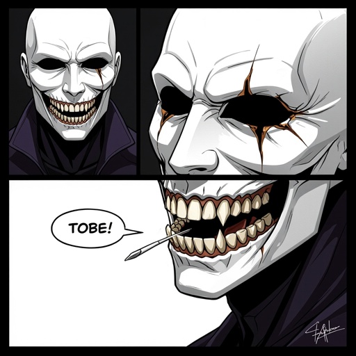 A villain who wears a mask to protect his face from loose decay teeth