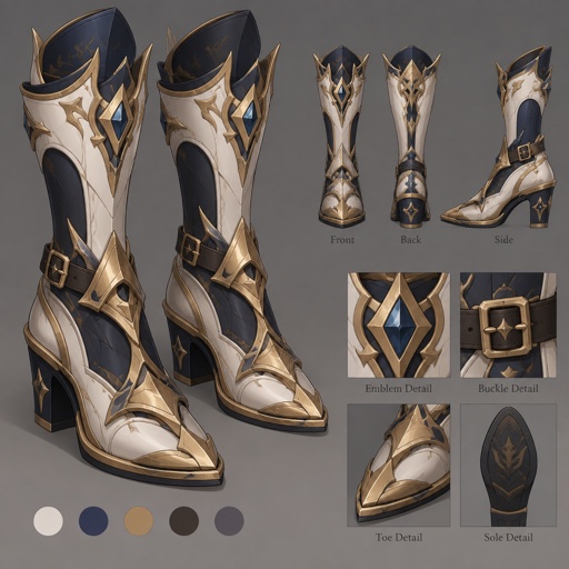 Fantasy armor shoes