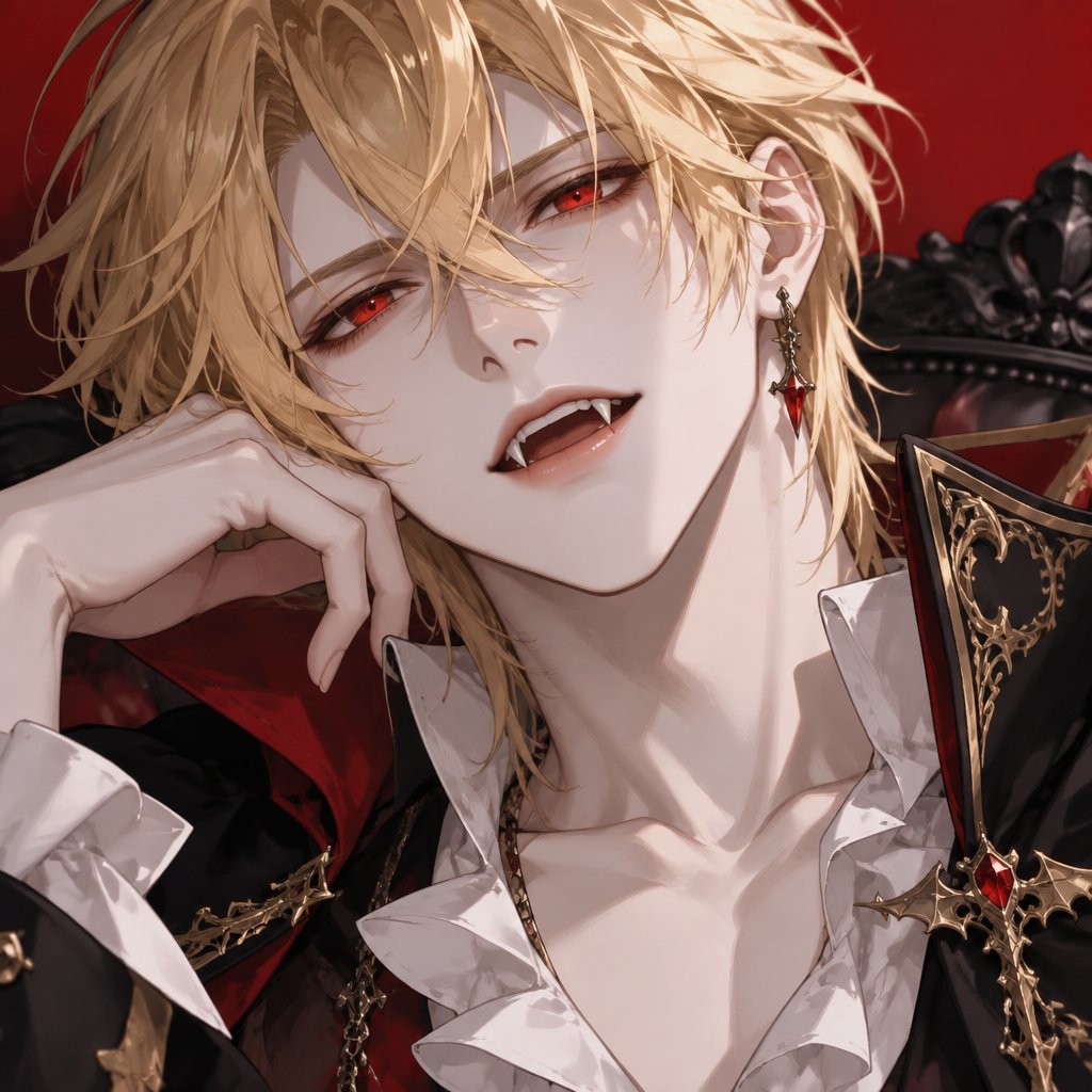 Vampire handsome yellow haired