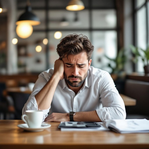 Tired Man in late 30s