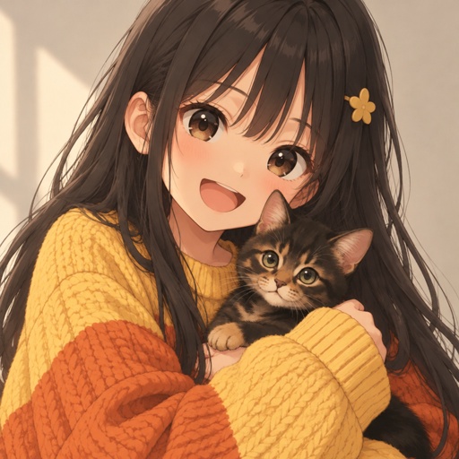 a woman holding a kitten in her arms