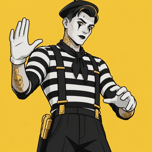 Midas from Fortnite being a mime