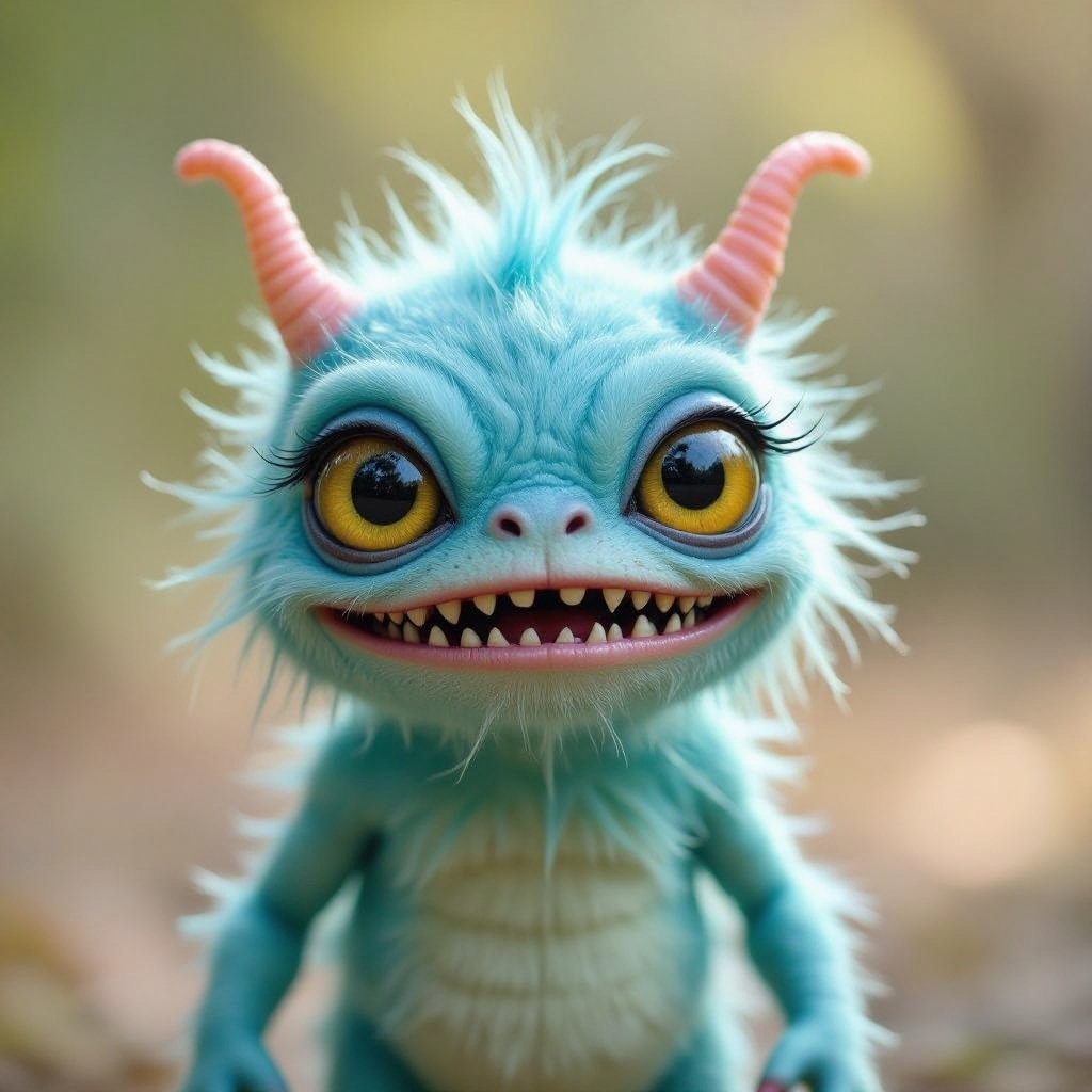 Create a funny alien looking monster