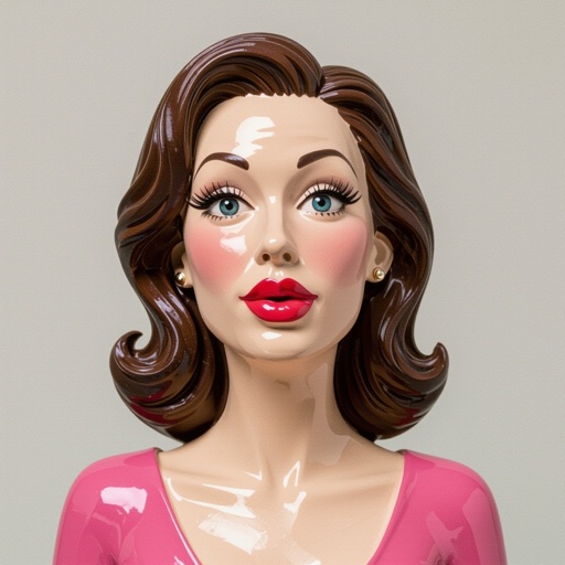 Create a character showing there whole body head to toe, a lady who will has attitude but is funny looking and loves lipgloss 