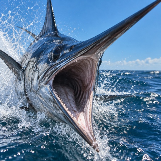 Giant Swordfish Mouth Wide