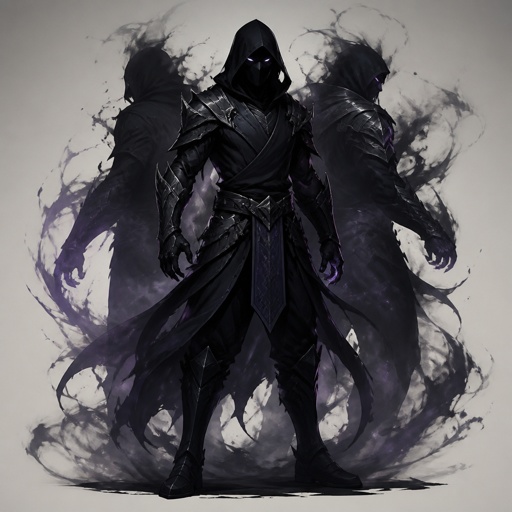 shadow assassin, shadow of the abyss, based on noob saibot, shadow clone