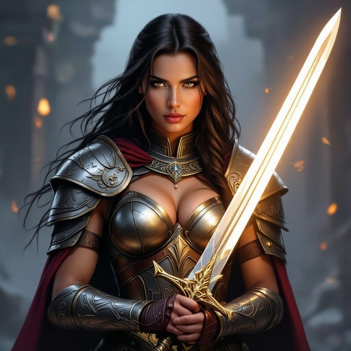Warrior women with a sword