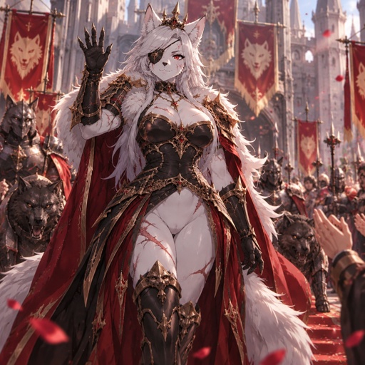 a woman dressed in a white and red costume