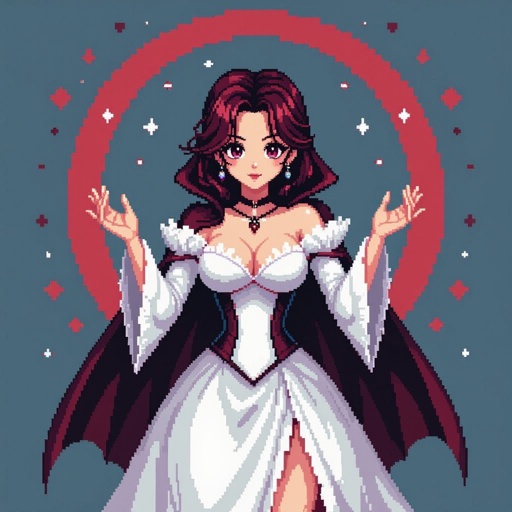 A vampire with extremely large breasts.