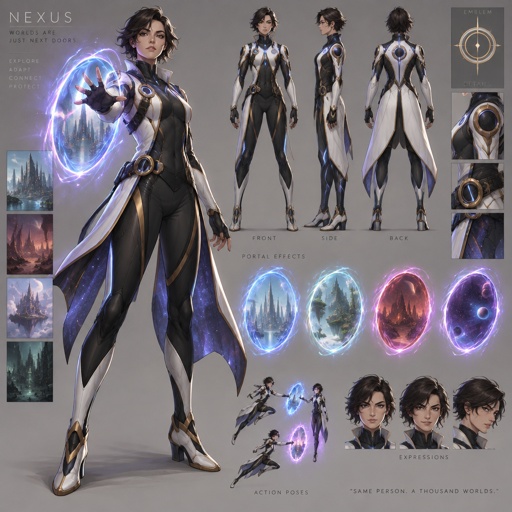 Superhero with dimension hopping abilities, cool costume