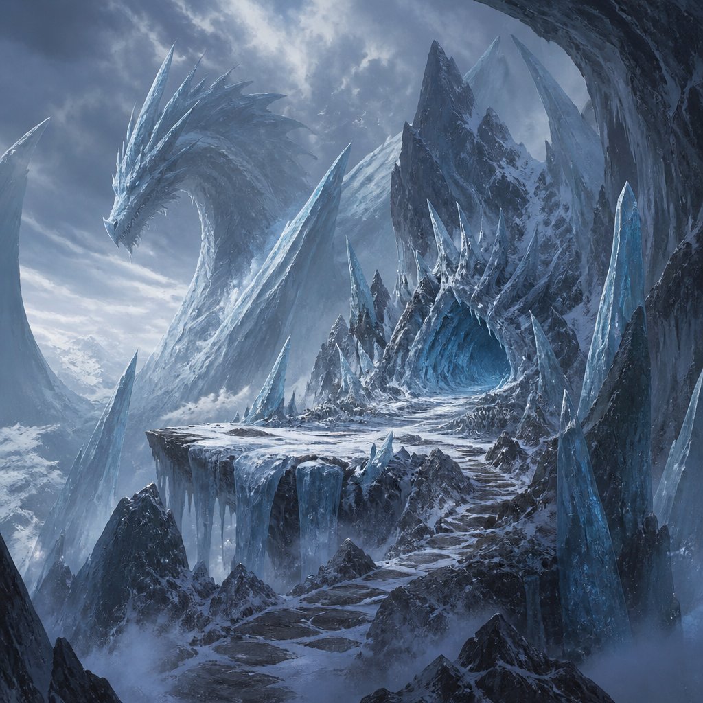 Ice dragon mountain top den