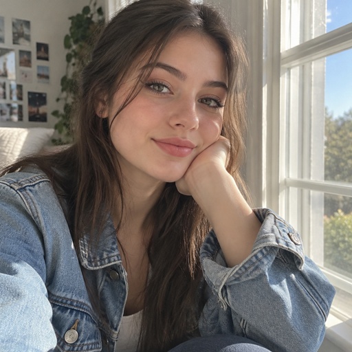Teen Girl, Makeup On Face