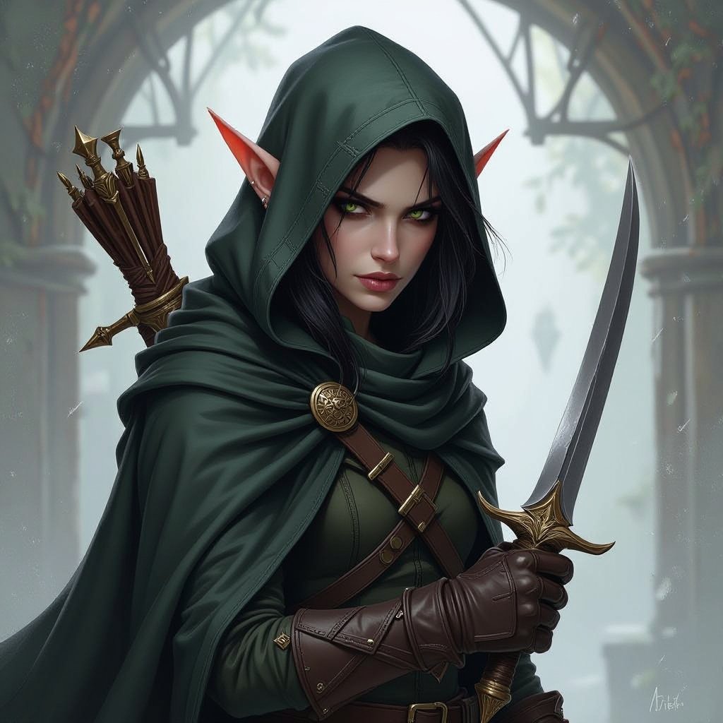 Edgy rogue half elf