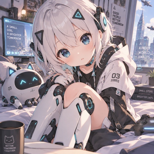 Little girl, mostly cybernetic 
