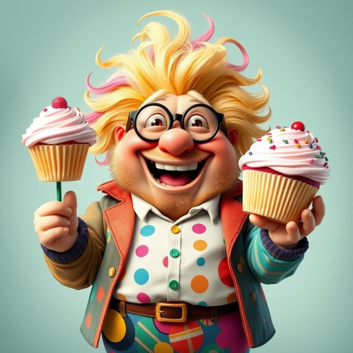 Create a funny looking man called pamper butt