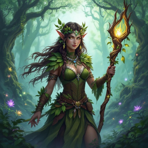 A female Firbolg Druid